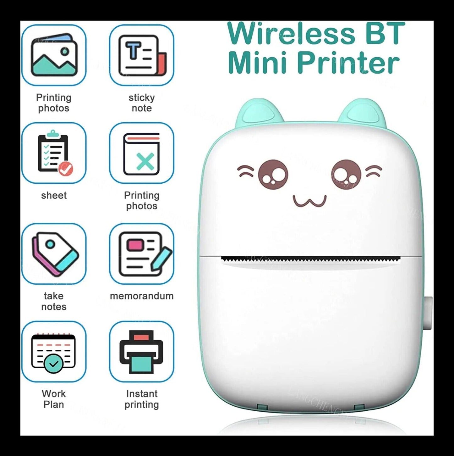 Mini Thermal Printer Bluetooth Mobile Phone Photos Label Printing Machine