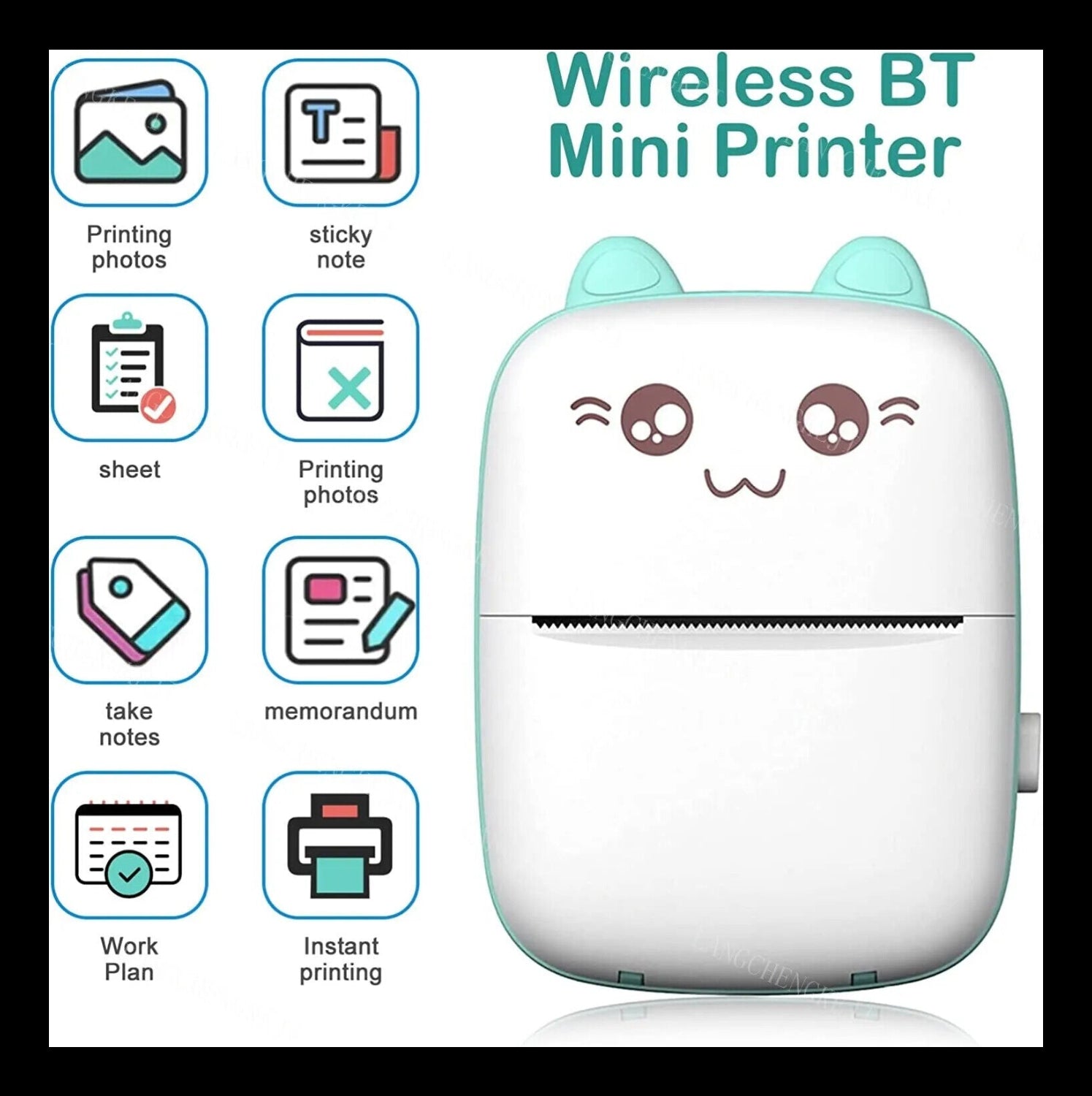 Mini Thermal Printer Bluetooth Mobile Phone Photos Label Printing Machine