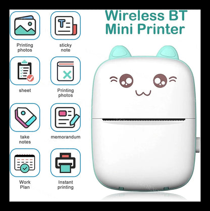 Mini Thermal Printer Bluetooth Mobile Phone Photos Label Printing Machine